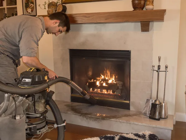 Routine fireplace upkeep by Stonington Chimney Sweep in Stonington, CT