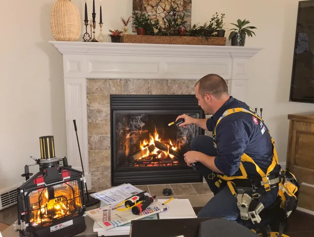 Safety-focused fireplace inspection by Stonington Chimney Sweep in Stonington, CT