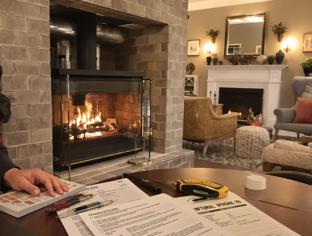 Stonington Chimney Sweep verifying fireplace safety measures in Stonington, CT