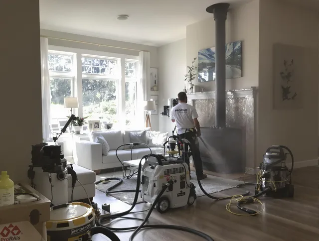 Soot removal service by Stonington Chimney Sweep for a fireplace in Stonington, CT